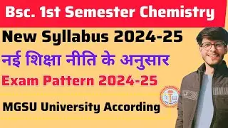 BSc 1st Semester MGSU: Syllabus, Exam Pattern 2024-25 ||  Preparation Tips || Bsc chemistry