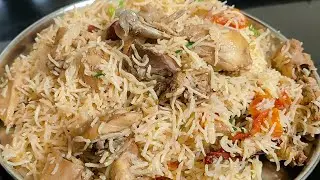 Lucknowi Chicken Pulao Recipe-How to make lucknowi pulao-Chicken Yakhni Pulao Recipe lucknowi style