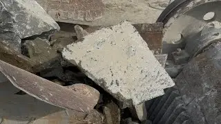 Darkness Black Stone Breaking With Jaw Machine  | Stuck stone Here : Rock Crushing 