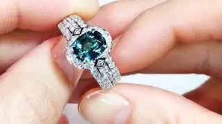 Afghan Neon Indicolite Ring at 2.12 carats by Kat Florence KF08861