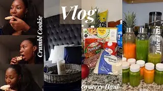 VLOG || Prepping for a Juice Fast + Grocery Haul + More Crumbl Cookie
