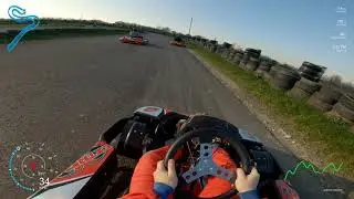 Rental kart session - How not to overtake - Telemetry Overlay - Box707, Croatia