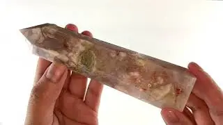 Pink Amethyst Flower Agate Cherry Blossom Crystal Tower PuCHA-001 | marikitcrystals.com