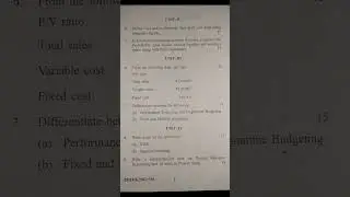 Accounting for Managers 2022 question paper | MBA question paper | #shorts