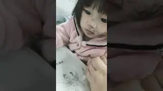 Baby Girl 👼 writing on her face 🤣 so funny 🤣 #cutegirl #babygirl #cute #girl #funny #fun #babies