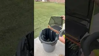 Ryobi Hedge Trimmer Debris Collection Bag!  #hedgetrimming #diy #yardwork #tools #cleanup #ryobi