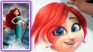 Русалка Челси. Как я рисую волосы мультяшек / Mermaid Chelsea (Nerissa). How I draw cartoon hair.