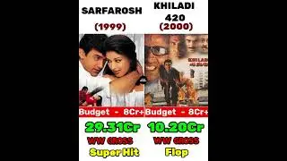 Sarfarosh Vs Khiladi 420 Movie Comparison | Box Office Collection | #shorts #afranmalsisar #amirkhan