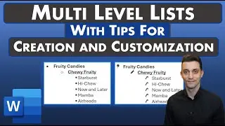 Word Tips - Multi Level Lists | Creation and Customization