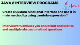 Create a Custom functional interface and use it in main method by using Lambda expression