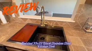 Doirteal 33x22 Black Stainless Steel Kitchen Sink Review | Best 16 Gauge Drop-In Workstation Sink?