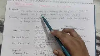 Database vs File system in dbms in Hindi |Difference between Database and File system  in hindi DBMS