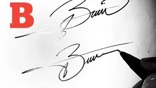 ✅B latter signature style // how to sign the letter B?