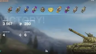 WoT: Blitz | T-44 Gameplay | 3567 DMG | Ace Tanker Mastery Badge