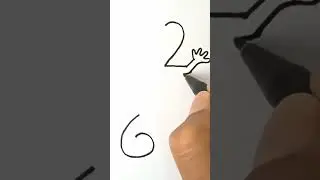 Lizard Drawing Using Number 26 Easy
