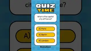General Knowledge Quiz Game. #quiz #quiztime #brainyquiz