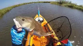 Kayak Fishing for Redfish in Port Sulphur, Louisiana Hwy 23 (Thursday October 3, 2019)