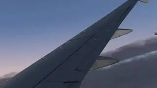 X Plane 11 - Boeing 737-800 Zibo - Take Off LFBD Bordeaux M&eacute;rignac Airport at Sunset