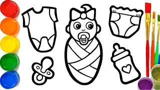 How to draw baby accessories for kids & toddlers, ks art