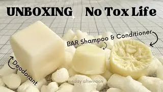 Unboxing BAR SHAMPOO & CONDITIONER & DEODORANT zero waste from No Tox Life beauty products [ENG CC]