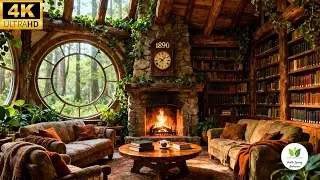 📖 Cozy Reading Ambience | Gentle Firelight Sounds for Sleep & Stress Relief