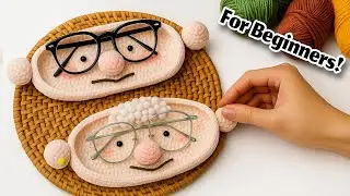 How to Crochet VIRAL glasses Holder?Diy glasses holder🤍