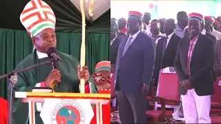 President Ruto Forced Listen to A Sermon at African Divine Church After Kindiki's Swearing-in!