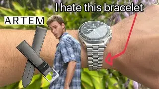 Why I hate the bracelet on the Omega Speedmaster 3861 - Artem Hydroflex straps to the rescue! #omega