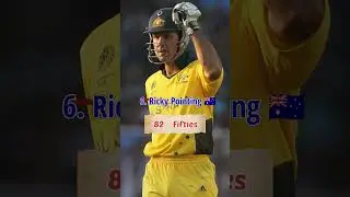 Most Half Centuries in ODI Cricket #shorts