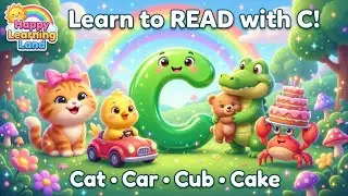 Letter C Words for Kids: Cat, Car, Cub & Cake | Learn to Read with C | Phonics for Preschool