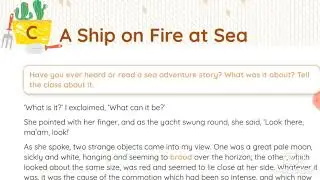 7th english -A ship on fire At Sea