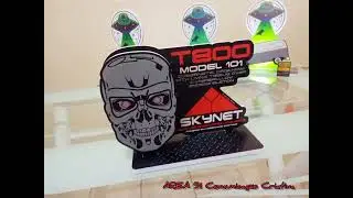 Lumin&aacute;ria Geek/Nerd Terminator (T800) - by AREA⁵&sup1; Studio Design