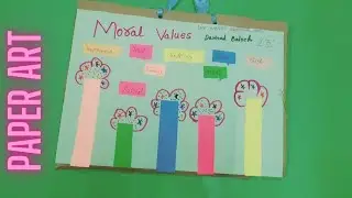 Paper art wall hanging chart & Animal making using leaves