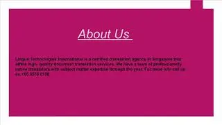 Document Translation Services | Document Translation Singapore