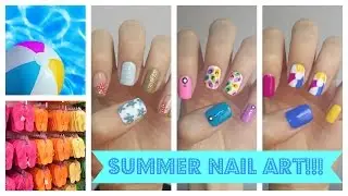 Summer Nail Art!!! Three Easy Ideas | JennyClaireFox