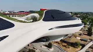 DRONE FOOTAGE: Lucas Museum of Narrative Art Construction Progress | Los Angeles