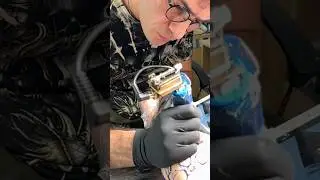 5 Hour Tattoo Process-SPEEDRUN! #tattoo #shorts #skulltattoo #viralshort