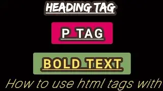 How to use html heading tag,paragraph tag and bold text? [basic html learning by soft skills]