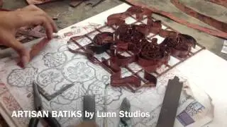 How Batiks Are Made - Making the cap by hand.