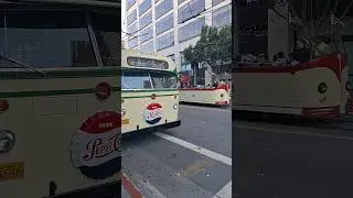 SF MUNI Boat Tram Departs Ferry Plaza