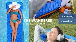 Outdoor Inflatable Sleeping Pad Air Cushion Camping Mat with Pillow Air Mattress Sleeping