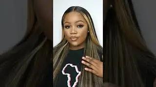 Balayage highlight💆🏽&zwj;♀️ TRANSPARENT lace WIG INSTALL #shorts #wiginstall #transparentlace