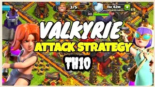 Th10 New Attack Strategy Run Valkyrie  (Clash Of Clans)