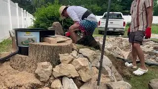 Making pond in backyard part 2