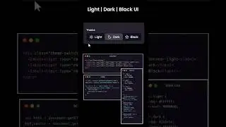 Theme Light dark black Using html CSS JavaScript #shortfeed #shorts #explore #coding