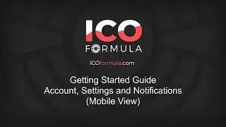 ICOformula Getting Started Quick Guide (Mobile View)