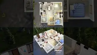floor plan | 3d plan | budget friendly home  @lumrender #homeplan #budgetfriendly