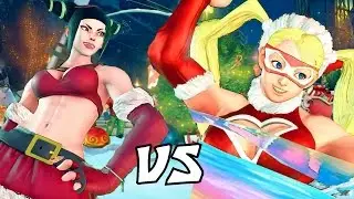 Holiday Juri Vs Holiday R.Mika |  Street Fighter V | Street Fighter V Christmas Fight