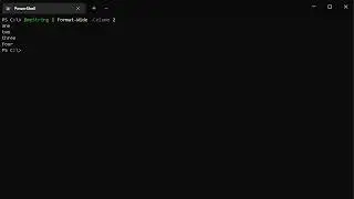 Format the output of a string in multiple columns with PowerShell