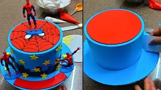 🦸&zwj;♂️Spider-Man Cake || Spiderman Cake Design || Birthday Cake Spiderman Design #spiderman